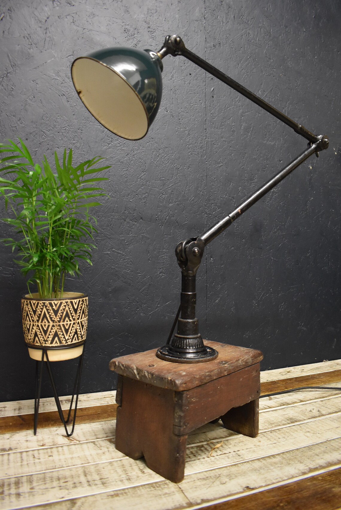 Vintage 'dugdills' Articulated Floor Desk Lamp - Etsy UK