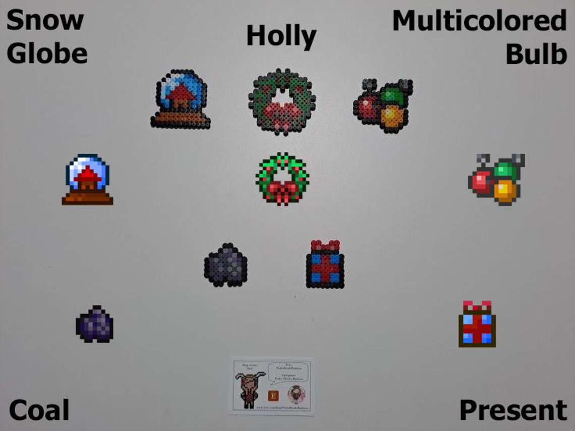 Terraria Magnet Accessory Terraria Christmas Items Perler Beads Art, Handmade Pixel Art, Magnet ...