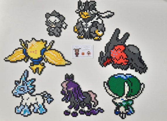 reshiram/zekrom, Reshiram and Zekrom made from perler and h…