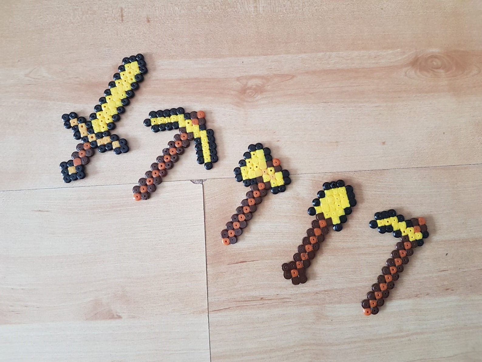 Minecraft Tools Perler Beads Etsy