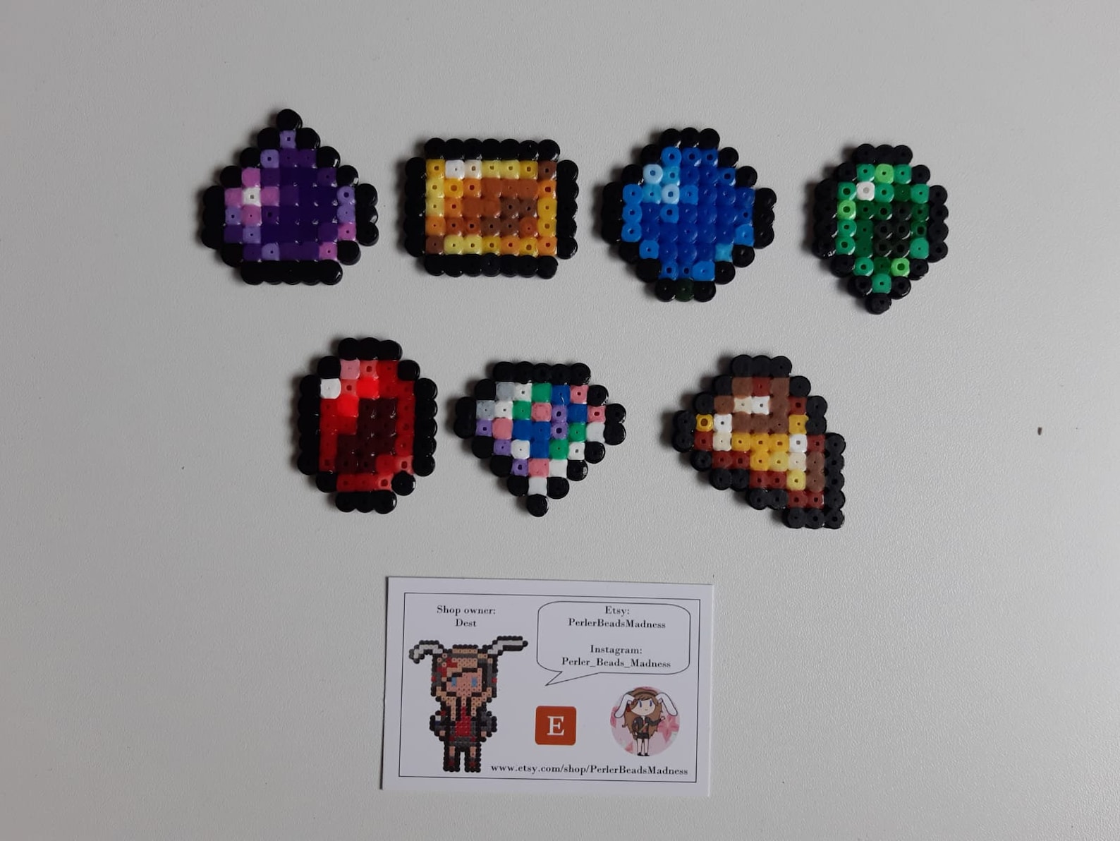 Terraria Gems Perler Beads Etsy