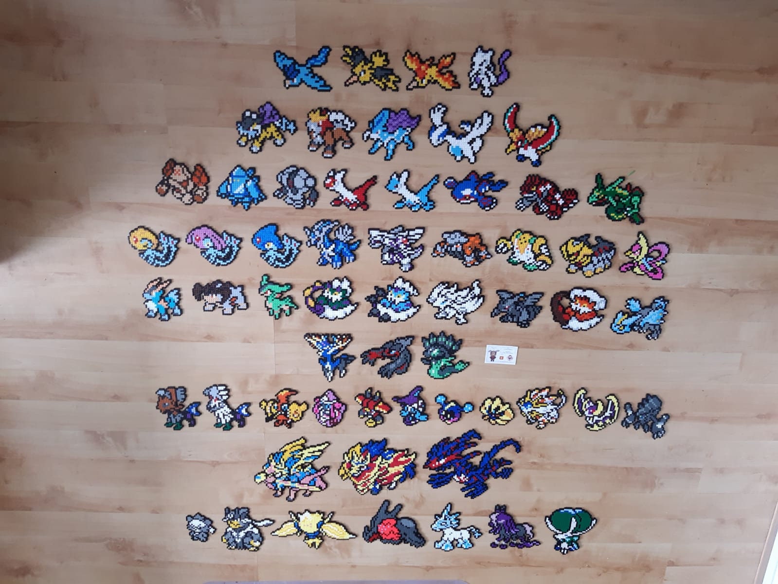 Articuno pokemon Mini Hama Bead Wall Art/ Magnet 