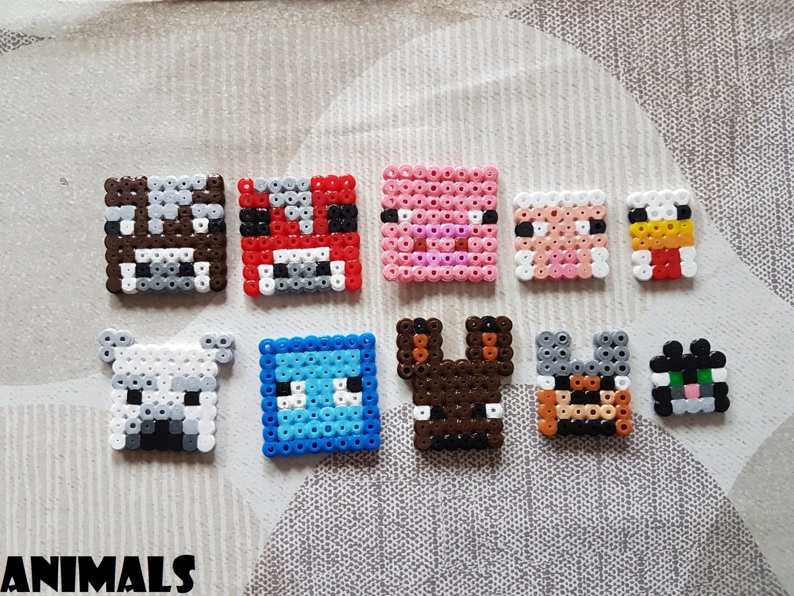 Minecraft Mob Faces B gelperlen Kunst Handmade Pixel Art Magnet minecraft-mob-faces-b-gelperlen-kunst-handmade-pixel-art-magnet