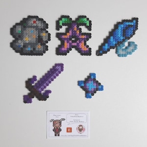 Articles de Stardew Valley, perles perler, pixel art fait main, aimant, accessoire, décoration, produits dérivés de jeux indépendants