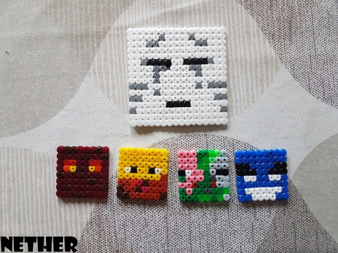 Minecraft Mob Faces perler Beads Etsy
