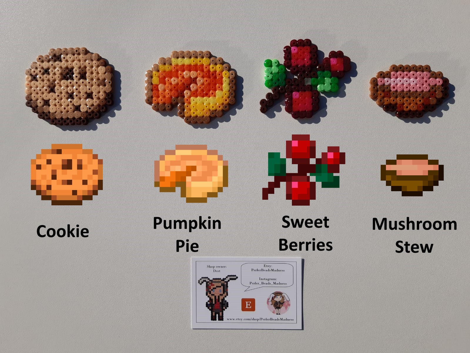 Minecraft Food Apple Carrot Bread Cake Melon Slice Etsy Denmark