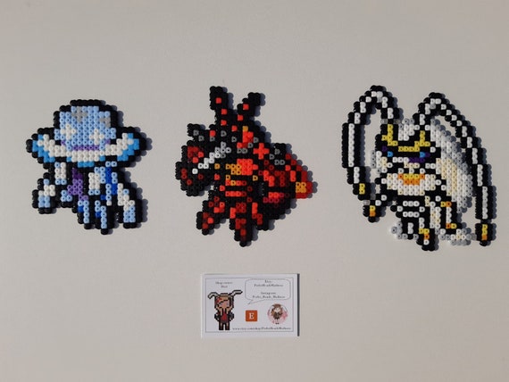 Fire Stone & Flareon Pokeball Perler Bead Pattern, Bead Sprites