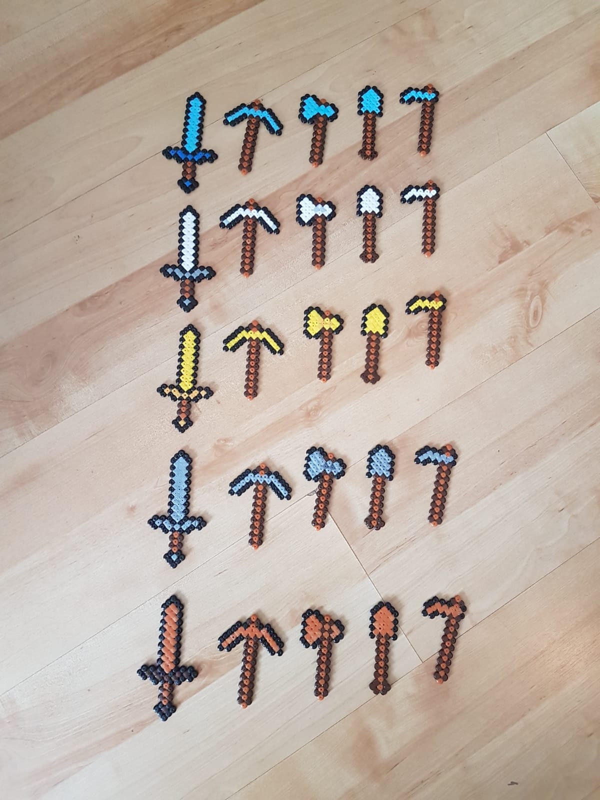 Minecraft Tools Perler Beads Etsy