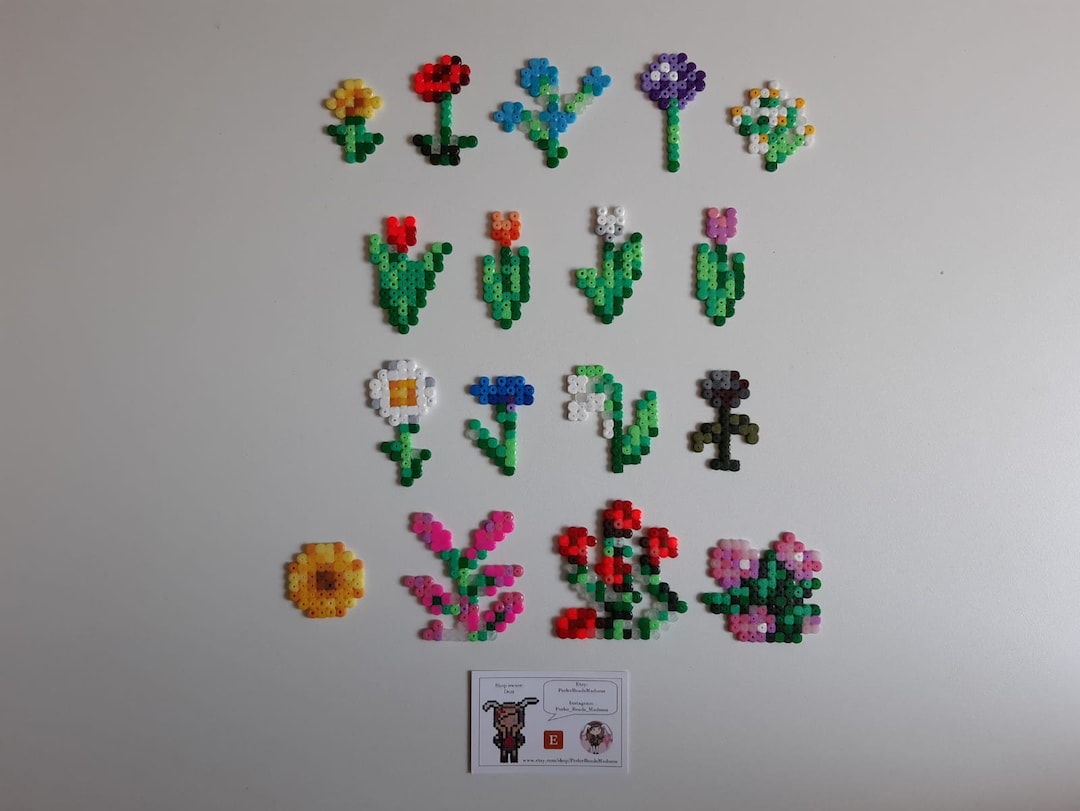 Minecraft Flowers Dandelion, Poppy, Blue Orchid, Allium, Azure Bluet