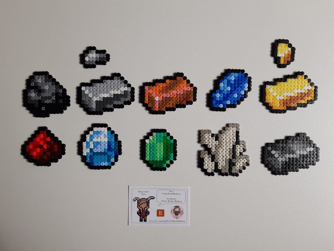 Minecraft Minerals Coal, Iron, Copper, Lapis Lazuli, Gold, Redstone