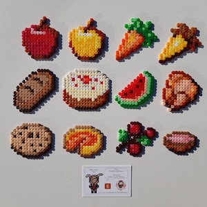Minecraft Mat Pärlkonst, Handgjord Pixelkonst, Magnet, Tillbehör, Dekoration, Gamer Merch