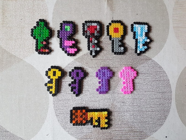 Terraria Keys Perler Beads Etsy