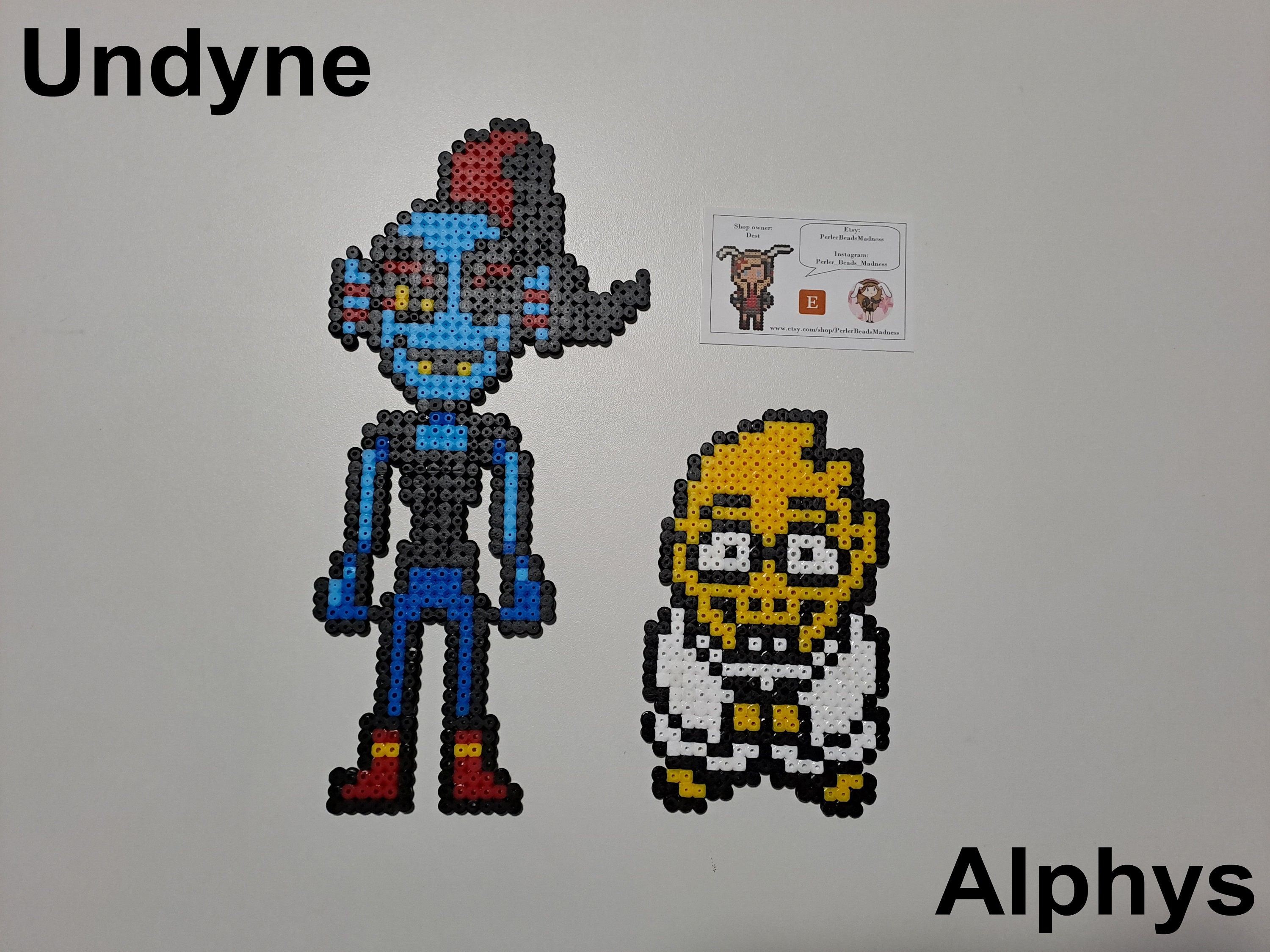 Undertale Perler Bead Pixel Art - Sans, Papyrus, Toriel, Undyne