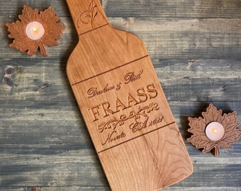 Personalized Charcuterie Board | Personalized Wine Bottle Charcuterie Board | Wine Bottle | Wine Board | Cheese Board | Serving Tray