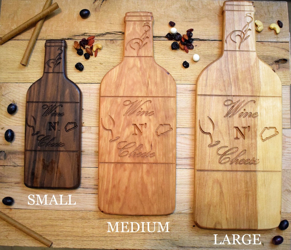 Charcuterie Board Food Board Wine Bottle Wine Tray Etsy