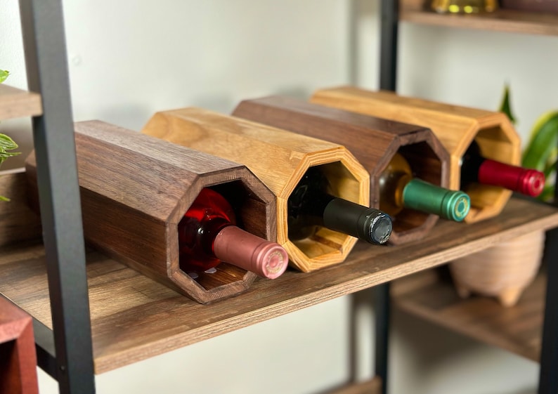 Wine Racks, Stackable Wine Rack, Wine Holder, Wine rack countertop, Wood Wine Rack, Wood Wine Holder image 5