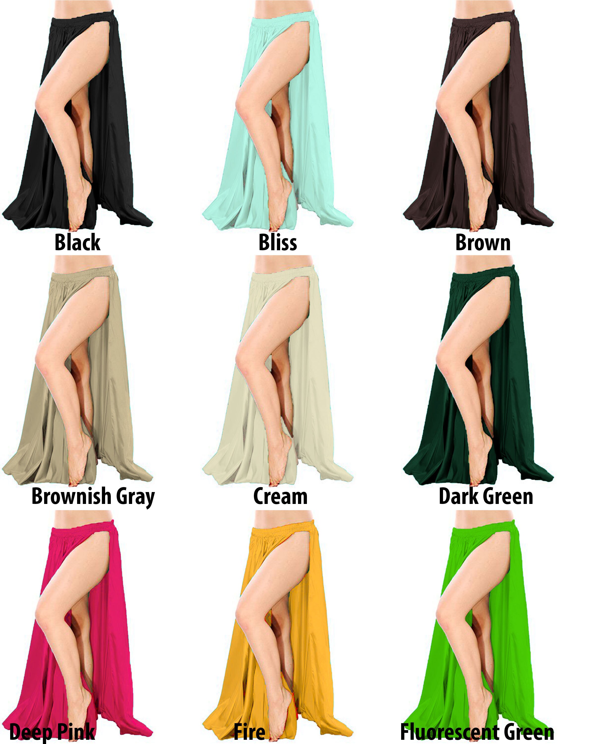 Belly Dancing Panel Skirt Satin High slit skirt Tribal Dance Etsy