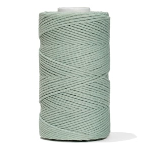 Cordino di cotone Agave da 2 mm, Cordino a filo singolo per macramè da 2 mm, Cordino per macramè da 2 mm, Cordino per macramè riciclato, Cordino per macramè, Cordino a torsione singola