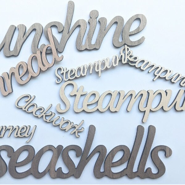 Laser Cut Words Etsy