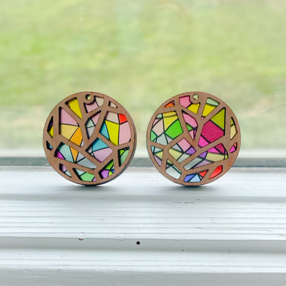 Stained Glass Suncatcher Earring BLANKS / DIY Suncatcher Etsy