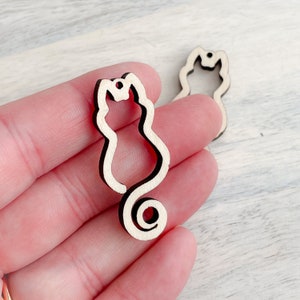 Cat Sillhouette Dangle Earring Blanks / Wholesale Prices for Bulk Orders / Kitten Earring Blanks / Cat Earring Blanks