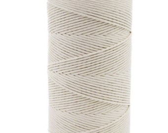 Natural-4mm Single Strand 1640 feet-Zero Waste Macrame Cotton Cord; Premium Quality Recycled Cotton Cord; Macrame cotton string