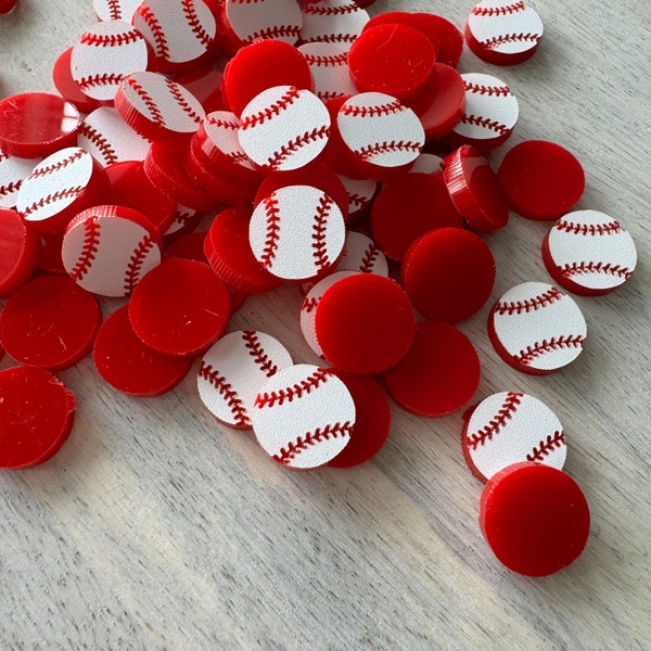 Acrylic Baseball Stud Earring Blanks, Acrylic Baseball Stud Blanks, Priced Per Pair, Ready to ship