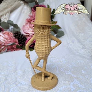 Planter&#39;s Mr. Peanut Toy Bank Original Tan Plastic Vintage Treasure