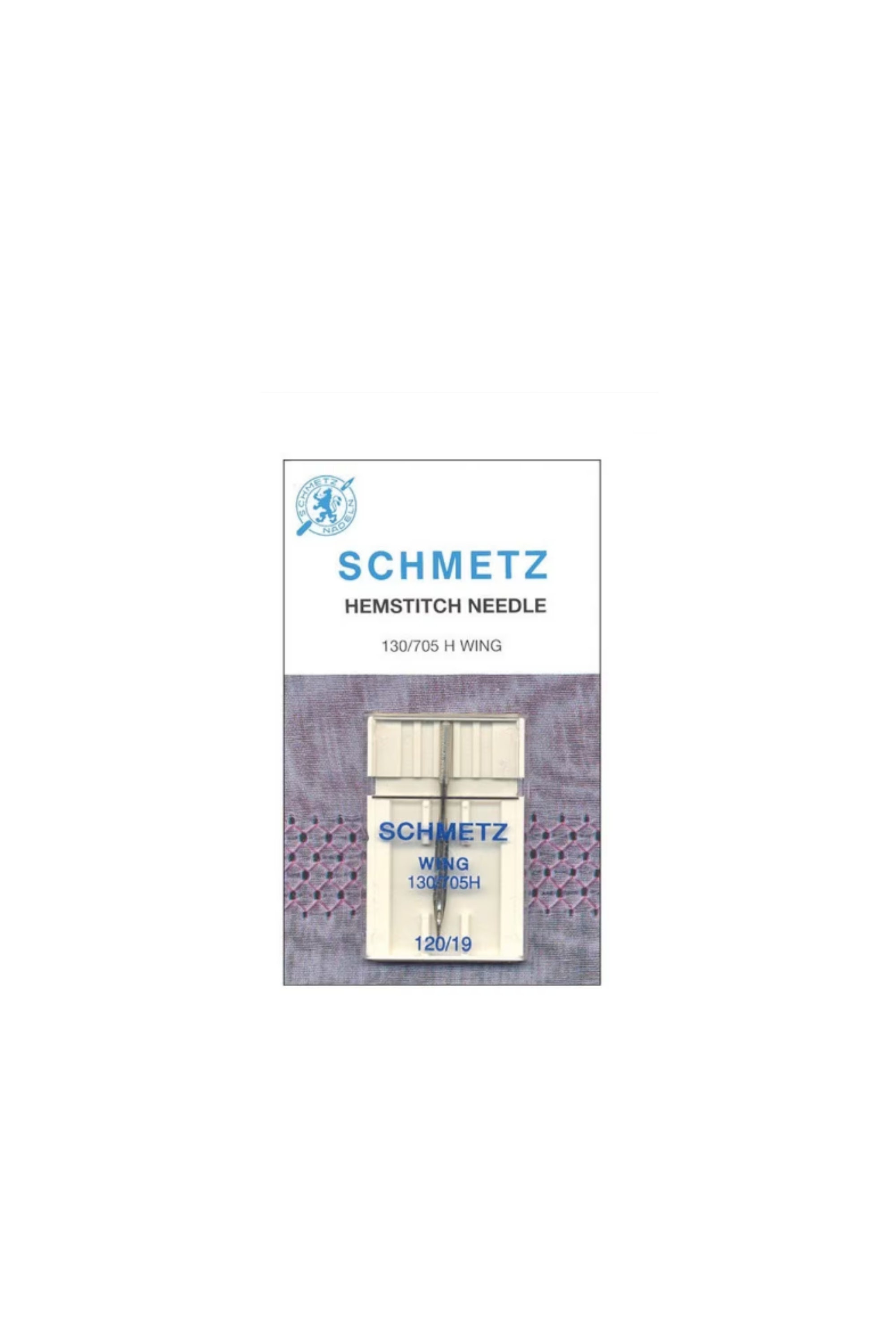 1 Pack Hemstitch Wing Size 19 Schmetz Brand Sewing Machine Needle Type 130/705 H Size 120/19 1