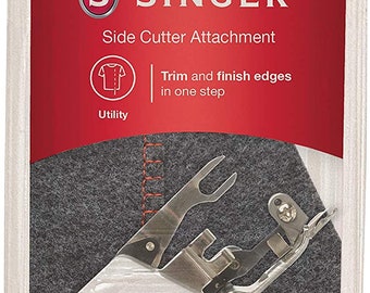 CHANTEUR | Side Cutter Attachment Presser Foot, Simutaneously Trims &Hems Edges, Zig-Zag ou Overstitch - Couture facile