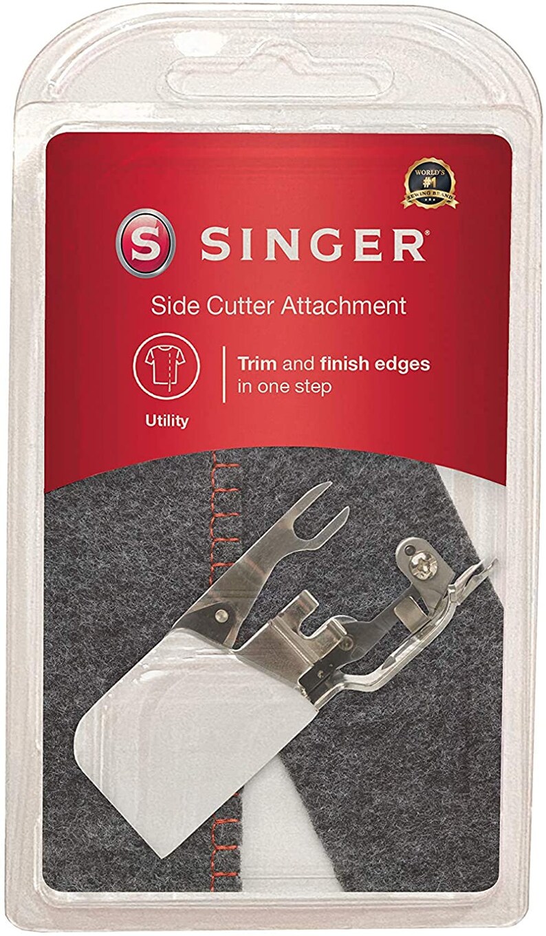 CHANTEUR Side Cutter Attachment Presser Foot, Simutaneously Trims &Hems Edges, Zig-Zag ou Overstitch Couture facile image 1