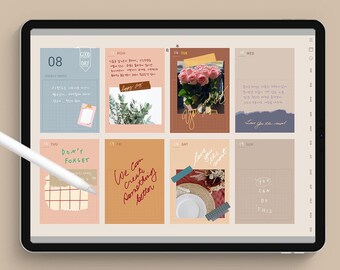 Undated Digital Planner 500+pages include Sticker Monday start Goodnotes Planner iPad planner Tablet Planner DTcreative