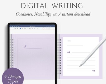 Digital Notebook for digital writing Template | Goodnotes Notability iPad Tablet | DT creative group