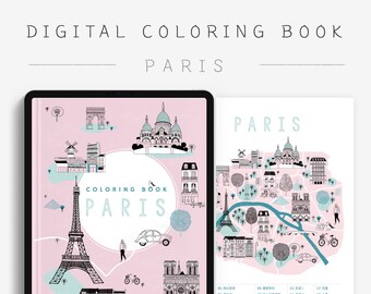 digital coloring book pdf and procreate brush color pencel