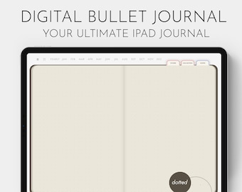 Dotted Digital Bullett Journal, Undated Digital Journal, GoodNotes Planner, Digital Notebook