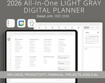 2026 All-In-One Digital Planner: GoodNotes iPad Tablet (PDF)