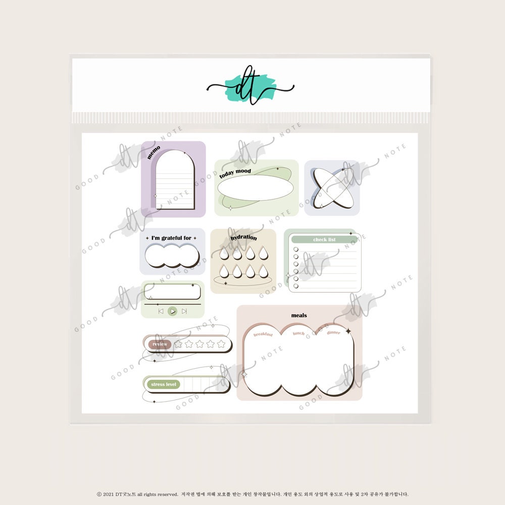 Digital Planner Widget Sticker Pack for Goodnotes for iPad - Etsy