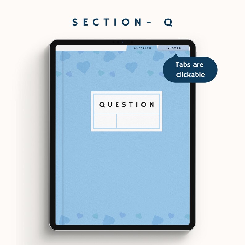 Q and A Digital Notebook Goodnotes template goodnotes | Etsy