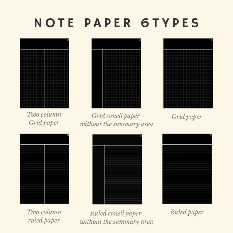 Black Index Digital Notebook, Goodnotes Template, Goodnotes Notebook