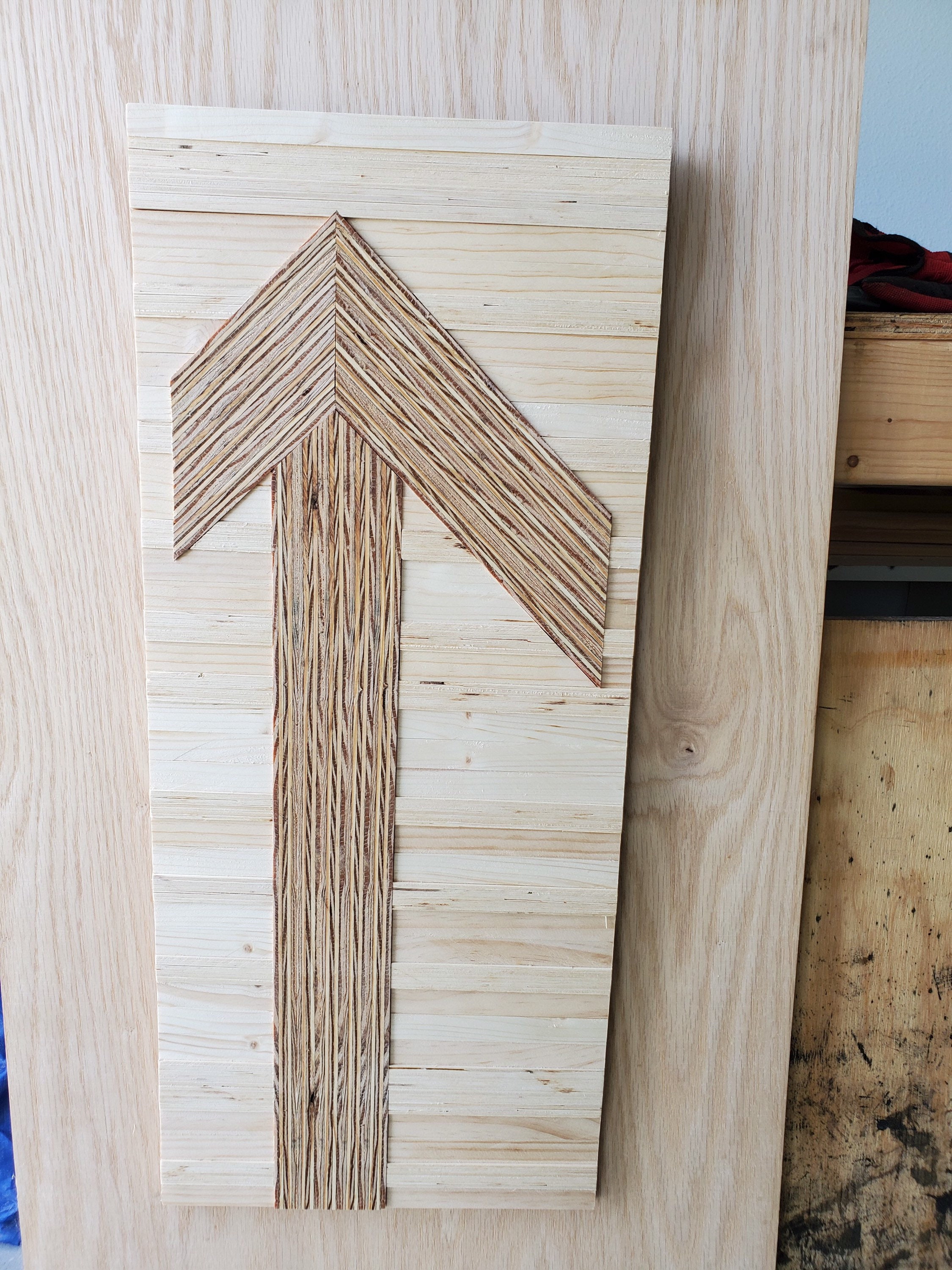 Arte de pared de madera grande / flecha moderna / arte de | Etsy