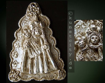 MADONNA tin in SILVER - VOTIVE - votive offering, ex-voto, votive!