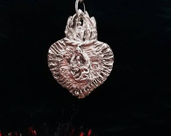 HEART Madonna Tin in SILVER - Votive, Ex-Voto, VOTIVE