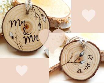 Personalised Wedding Gift,  Rustic Pyrography Wedding Favour,  Woodburned Anniversary Gift,  Bespoke Wedding Keepsake