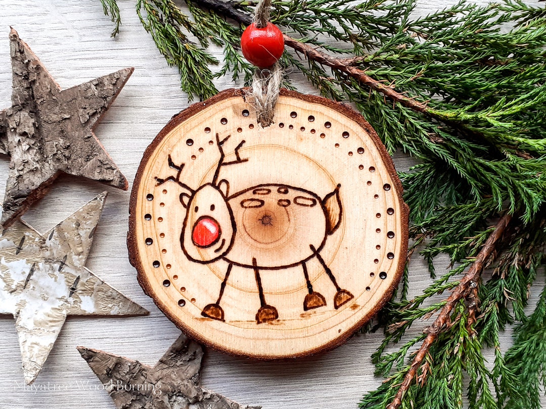 Ornament - Cartoon Santa - Raw Wood 4x3n Ornament - Cartoon Santa - Raw Wood 4x3n