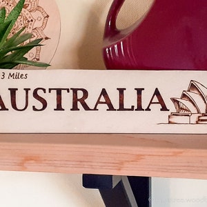 Custom Miles To Arrow Sign Miss You Present Handcrafted Woodburned Family Gift Personalised Family Name Wood Sign Housewarming Gift