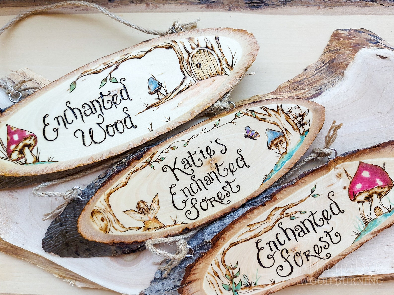 Wooden Frog King Personalised Name Sign, Pyrography Plaque Illustrated ...