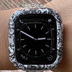 Apple Watch Case Bumper Lace Design Cover 38mm 40mm 41mm 42mm 44mm 45mm, Series 3/4/5/6/SE/7/8/9 iwatch