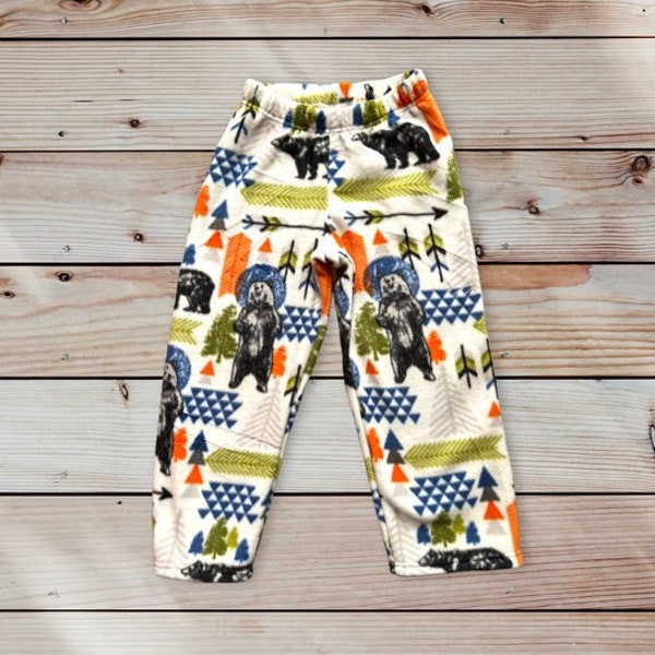 Bears Fleece Pants for Boys, Cozy Fuzzy Pants for Teens Gift, Birthday Gift for Grandson, Mom Gift for Son, Lounging Pants Toddler, Baby Boy