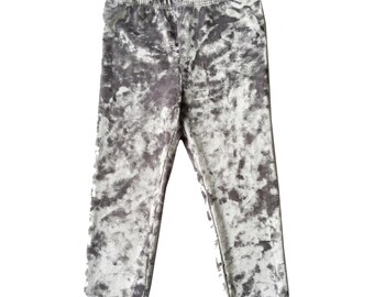 girls black velvet pants