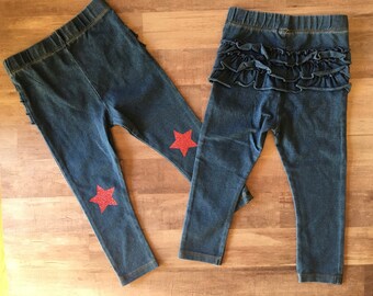 baby girl jean leggings